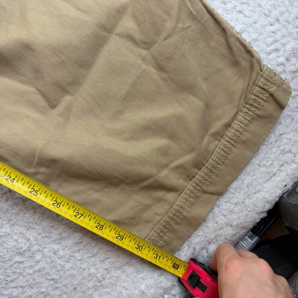 Levis Workwear Loose Straight Cargo Pants Tan Khaki Mens 33x32 baggy wide leg